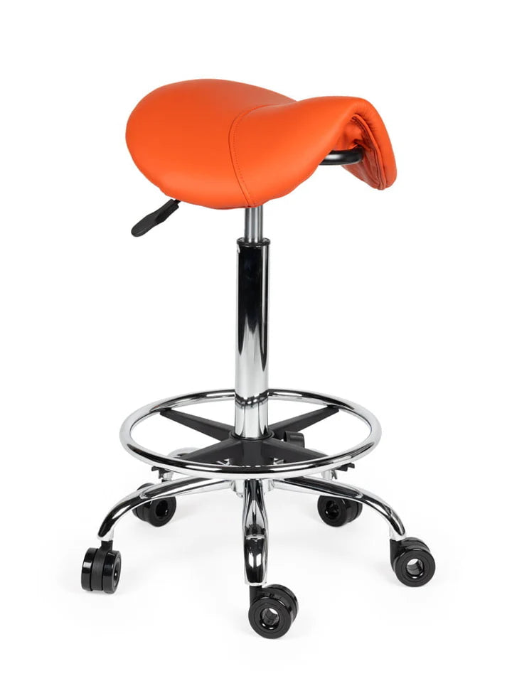 Friseurhocker Orange Auf Räder