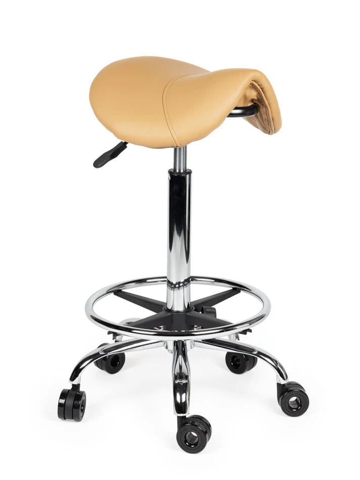 Friseurhocker Beige Auf Räder